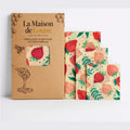 Lot de 3 emballages en cire d'abeille